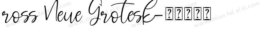 ross Neue Grotesk字体转换